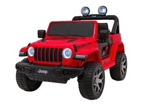 Elektrické auto pro děti Jeep Wrangler Rubicon | červená  EVA kola | LED světla | 180W výkon