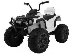 Dětská elektrická čtyřkolka ATV (dálkový ovladač) | 2x45W | bílá  12V 7Ah | EVA kola | dálkový ovladač