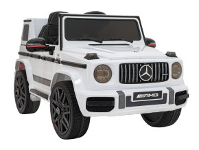 Dětské elektrické autíčko Mercedes G63 | 2x25W | bílá  EVA kola | přehrávání hudby | dálkový ovladač