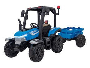 Elektrický traktor s valníkem pro děti BLAST 206 | 2x200W | modrá  EVA kola | valník v ceně