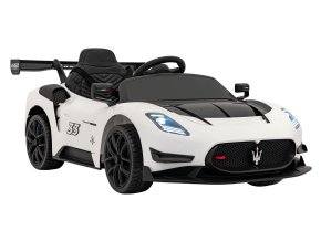 Dětské elektrické Maserati MC20 GT2 | bílá  dálkové ovládání, EVA kola, FM rádio