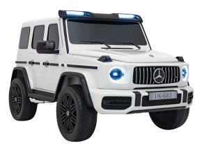 Mercedes Benz G63 AMG XXL | 4x200W | MP4 panel |  bílá  EVA kola | dotykový MP4 displej | úložný kufr | stěrače | nosnost až 80kg