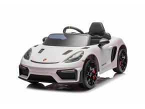 Dětské elektrické Porsche 718 Spyder | 2x45W | MP4 panel | bílá  MP4 panel