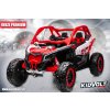 Dětská buggy CAN-AM Maverick XXL PREMIUM  - 24V 20Ah - 4x200W - červená  nafukovací kola - regulace rychlosti - tříbodové pásy