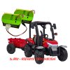 Elektrický traktor s valníkem pro děti BLAST 206 | 2x200W | + BOX 7Ah | červená  EVA kola | valník v ceně | náhradní bateriový box a redukce pro nabíjení mimo vozítko