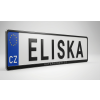 Vlastní 3D poznávací značka se jménem