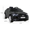 Dětská elektrická Audi E-tron Sportback | 4x25W | černá  EVA kola | MP3 | Bluetooth | dálkové ovládání včetně stop tlačítka