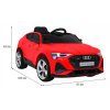 Dětská elektrická Audi E-tron Sportback | 4x25W | červená  EVA kola | MP3 | Bluetooth | dálkové ovládání včetně stop tlačítka