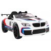 Dětské sportovní elektrické BMW M6 GT3 | bílá  Sportovní speciál | EVA kola | MP3, Bluetooth