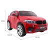 Dětské elektrické BMW X6 M XXL 2 místa | 2x120W | lakovaná červená