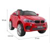 Dětské elektrické autíčko BMW X6M | lakovaná červená  EVA kola | Baterie 2x6V (DC 12V) | lakovaná barva