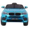 Dětské elektrické autíčko BMW X6M | lakovaná modrá  EVA kola | Baterie 2x6V (DC 12V) | lakovaná barva