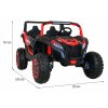 Dětská elektrická Buggy ATV Racing 4x4 | 4x200W | červená  4x200W | EVA kola | 2 sedadla
