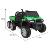 Dětské elektrické auto Farmer Truck | 4x35W | zelená  sklápěcí korba | EVA kola | osvětlení | transportní rukojeť