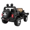 Elektrické auto pro děti Jeep Wrangler Rubicon | černá  EVA kola | LED světla | 180W výkon