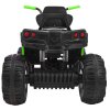 Dětská elektrická čtyřkolka ATV (bez ovladače) | 2x45W | černá-zelená  12V 7Ah | EVA kola