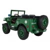 Džíp Willys 4x4 XXL | třímístný | 24V | zelená  ARMÁDNÍ JEEP | EVA KOLA | BLUETOOTH | 4X4 | 360W | 3 děti