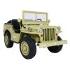 Džíp Willys 4x4 XXL | třímístný | 12V | písková  12V 14Ah | 180W | EVA kola | Bluetooth | 3 děti