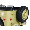 Džíp Willys 4x4 XXL | třímístný | 12V | písková  12V 14Ah | 180W | EVA kola | Bluetooth | 3 děti