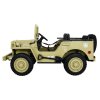Džíp Willys 4x4 XXL | třímístný | 12V | písková  12V 14Ah | 180W | EVA kola | Bluetooth | 3 děti