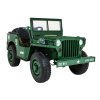 Džíp Willys 4x4 XXL | třímístný | 12V  | zelená  12V 14Ah | 180W | EVA kola | Bluetooth | 3 děti
