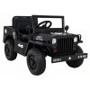 Džíp Willys 4x4 | jednomístný | 12V | černá  EVA kola | hudba | osvětlení | 12V 7AH