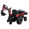 Dětský elektrický traktor - bagr 720-T vč. valníku | 2x45W | červená  EVA kola | valník | 90W | nosnost 30kg