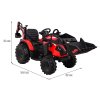 Dětský elektrický traktor - bagr 720-T vč. valníku | 2x45W | červená  EVA kola | valník | 90W | nosnost 30kg