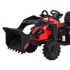 Dětský elektrický traktor - bagr 720-T vč. valníku | 2x45W | červená  EVA kola | valník | 90W | nosnost 30kg