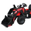 Dětský elektrický traktor - bagr 720-T vč. valníku | 2x45W | červená  EVA kola | valník | 90W | nosnost 30kg