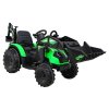 Dětský elektrický traktor - bagr 720-T vč. valníku | 2x45W | zelená  EVA kola | valník | 90W | nosnost 30kg