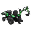 Dětský elektrický traktor - bagr 720-T vč. valníku | 2x45W | zelená  EVA kola | valník | 90W | nosnost 30kg