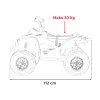 Dětská elektrická čtyřkolka CAN-AM Maverick | 2x200W | bílá  EVA kola | 400W | zadní transportní madlo
