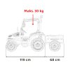Elektrický traktor s valníkem pro děti BLAST 206 | 2x200W | zelená  EVA kola | valník v ceně