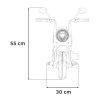 Dětský elektrický chopper motorka FASTER | modrá  FM rádio, vstup na SD karty, USB, indikátor stavu baterie