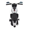 Dětský elektrický chopper motorka FASTER | bílá  FM rádio, vstup na SD karty, USB, indikátor stavu baterie