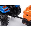 MEGA dětský elektrický traktor D68 s valníkem a nakladačem | 2x200W | modrá