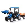 MEGA dětský elektrický traktor D68 s valníkem a nakladačem | 2x200W | modrá
