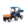 MEGA dětský elektrický traktor D68 s valníkem a nakladačem | 2x200W | modrá