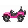 Elektrické auto pro děti Jeep Wrangler Rubicon | růžová  EVA kola | LED světla | 180W výkon