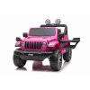 Elektrické auto pro děti Jeep Wrangler Rubicon | růžová  EVA kola | LED světla | 180W výkon