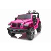 Elektrické auto pro děti Jeep Wrangler Rubicon | růžová  EVA kola | LED světla | 180W výkon