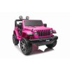 Elektrické auto pro děti Jeep Wrangler Rubicon | růžová  EVA kola | LED světla | 180W výkon