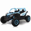 Dětská elektrická buggy SUPER 66 | 4x75W | modrá  300W | EVA kola | funkce houpací koně | držák nápojů