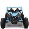 Dětská elektrická buggy SUPER 66 | 4x75W | modrá  300W | EVA kola | funkce houpací koně | držák nápojů
