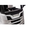 Dětský elektrický kamion Scania R-SERIE | bílá  EVA kola | hudba | osvětlení