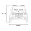 Mercedes Benz G63 AMG XXL | 4x200W | MP4 panel |  bílá  EVA kola | dotykový MP4 displej | úložný kufr | stěrače | nosnost až 80kg