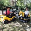 Dětský elektrický traktor bagr s lopatou  pracovní stroj, funkční naklápění lžíce