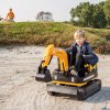 Dětský elektrický traktor bagr s lopatou  pracovní stroj, funkční naklápění lžíce