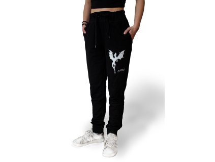 Čierne dámske tepláky Dragon